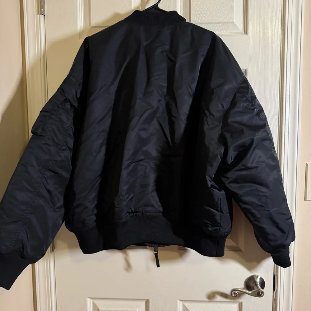 Fabletics Women's Iconic Oversized Bomber Jacket Black XL/XXL - Picture 11 of 13
